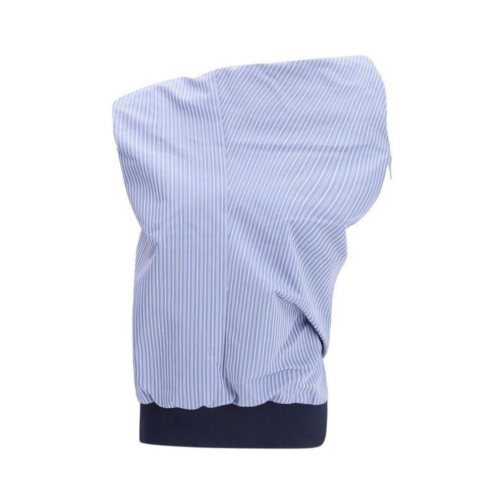 Sacai Patterned Polyester Shirt Women Blue Sweaters